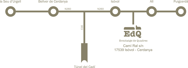 Adress Ermitatge de Quadres, Cerdanya, Map.